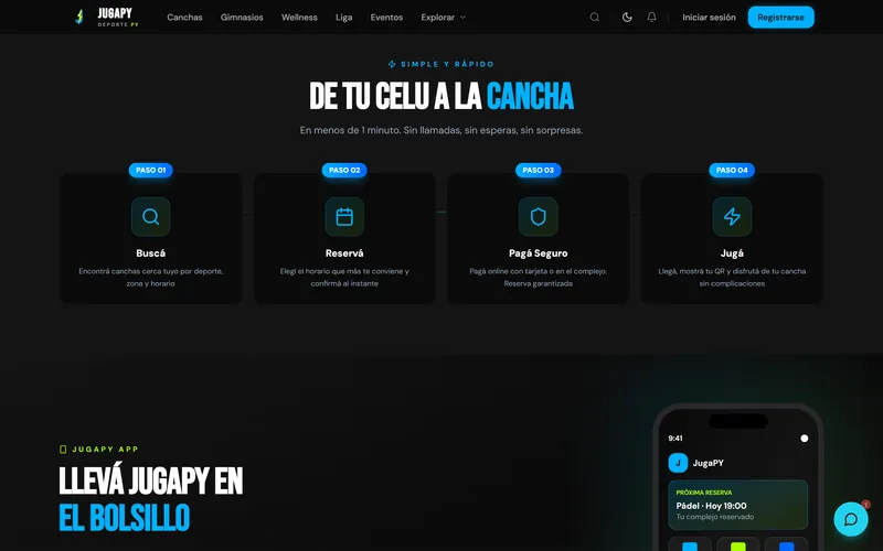Sección «De tu celu a la cancha» de jugapy.com