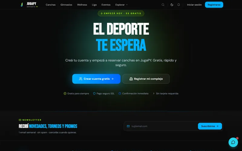 Sección «El deporte te espera» de jugapy.com